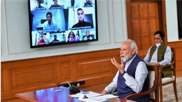 PM interacts with Sportspersons via video conference