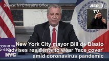 NY mayor advises residents to wear 'face covering' when going outside