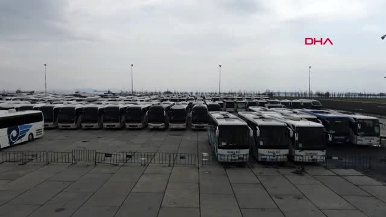 YENİKAPI MİTİNG ALANI ÇOK SAYIDA OTOBÜSLE DOLDU -1