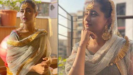 Rashmi Desai घर में तैयार होकर, Traditional Look में आई नजर । Boldsky