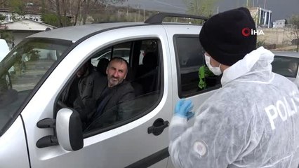 Tokat'ta şehirlerarası yollarda korana virüs önlemi