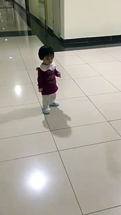 Just my baby walking clumsily but I want to add some spice to it with thrilling music