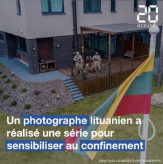 Coronavirus : Un photographe lituanien prend en photo avec son drone les gens confinés chez eux