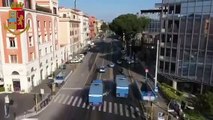 Roma - Idranti della Polizia di Stato in azione per sanificazione (03.04.20)