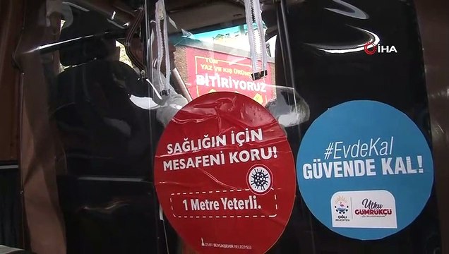 İzmir’de taksi ve dolmuşlardan salgına karşı brandalı önlem