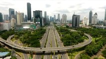 Endonezya'da koronavirüs önlemleri - Caddelerin havadan görüntüleri