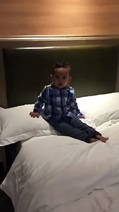 Cute baby angry