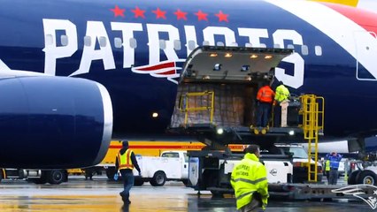 New England Patriots Plane Brings One Million Masks Home
