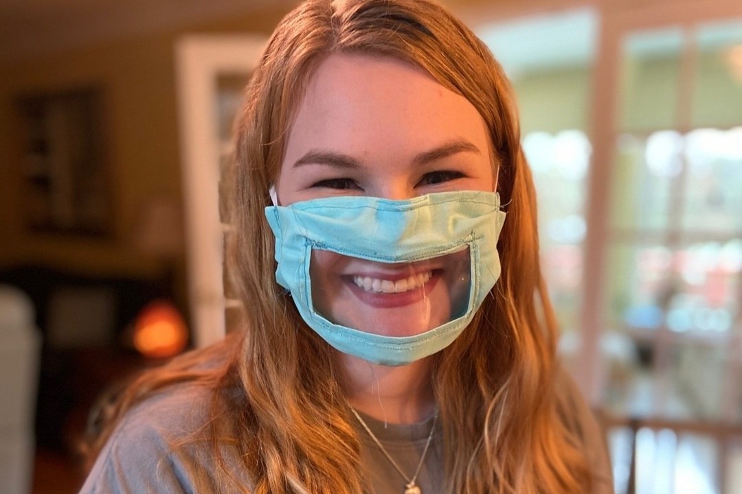 This 21-year-old woman designed reusable masks for people who are deaf or hard of hearing