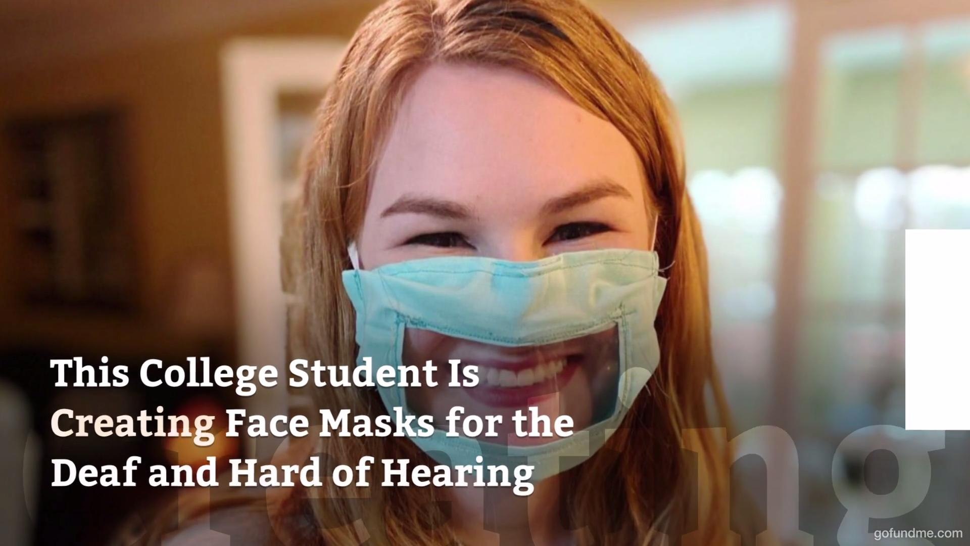 ⁣This College Student Is Creating Face Masks for the Deaf and Hard of Hearing