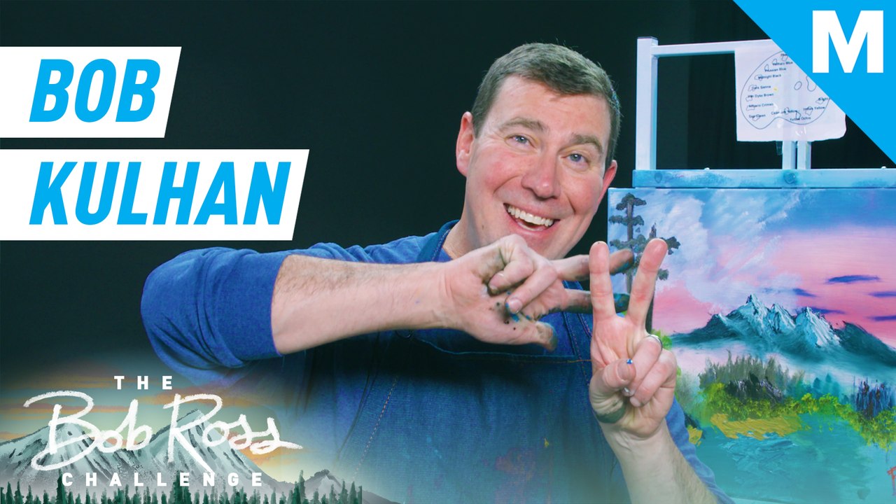 Bob Kulhan raps while he paints to Bob Ross — The Bob Ross Challenge