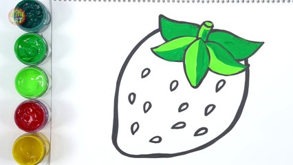 Step-by-Step Guide to Drawing a Glittering Strawberry 🍓 | Easy Color & Glitter Art Tutorial