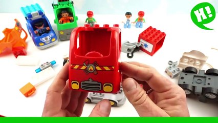 下载视频: Kids Toy Videos US - Camiones de Bomberos para Niños Aprende los Colores con Camiones Video de Juguetes Lego Duplo