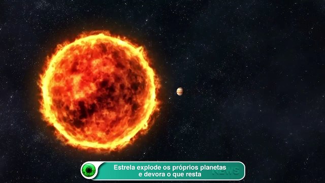 Estrela explode os próprios planetas e devora o que resta
