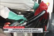 ATU: Intensifican labores de limpieza y desinfección en medios de transporte