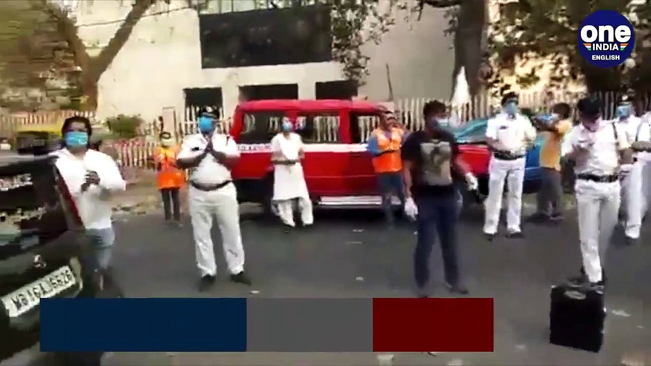 Coronavirus- Kolkata cops sing 'we shall overcome' to cheer up people amid lockdown