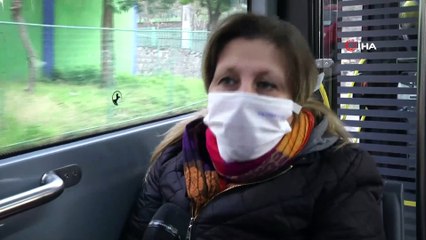 Yasaktan habersiz 25 bin kişiye otobüslerde maske dağıtıldı