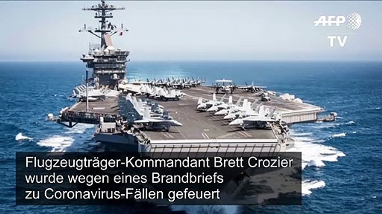 'USS Theodore Roosevelt': Besatzung feiert gefeuerten Kapitän