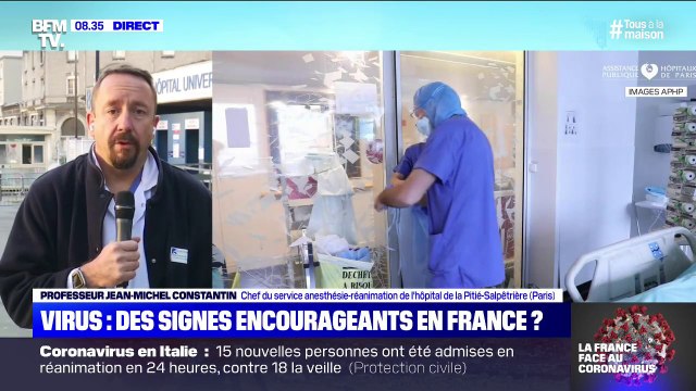 Jean-Michel Constantin (chef du service de réanimation à la Pitié-Salpêtrière): On a de nouveau un peu d'avance sur l'épidémie