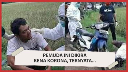 Tergeletak di Pinggir Sawah Dikira Kena Corona, Ternyata Pemuda Ini....