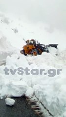 Έντονη χιονόπτωση στην Ευρυτανία