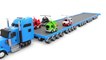 Flying Street Vehicles Play On Transport Car Carrier Truck