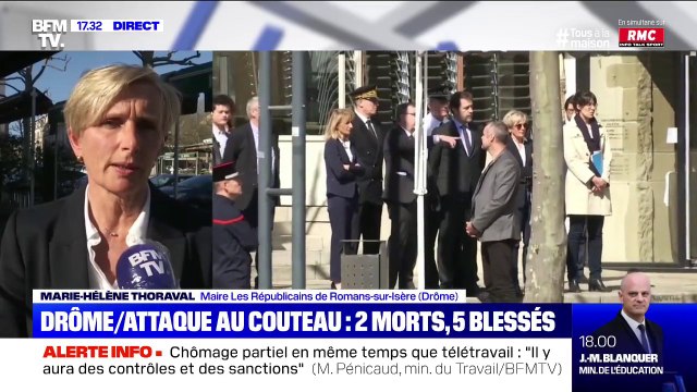 Attaque au couteau: On déplore 2 morts et 5 blessés graves, c'est terrible (maire de Romans-sur-Isère)