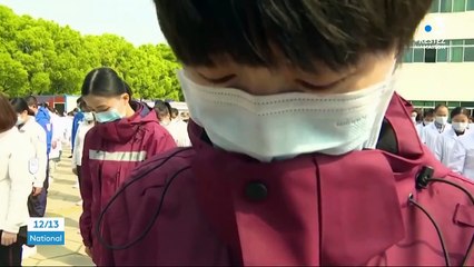 Chine : trois minutes de silence pour rendre hommage aux soignants et aux victimes du coronavirus
