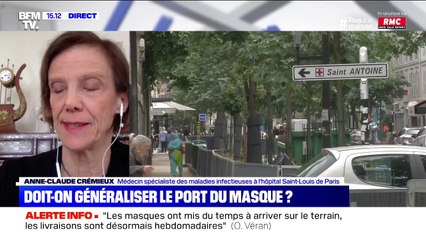 Anne-Claude Crémieux: "On voit un petit frein à l'augmentation du nombre de cas"