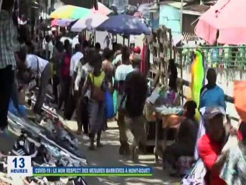 RTG / Covid 19 - Mont-Bouet - Le non respect des mesures barrières des commerçants
