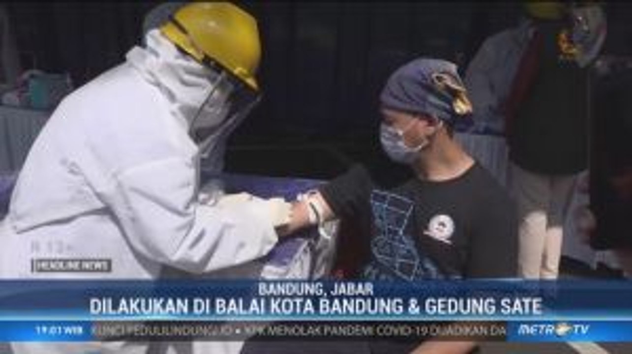 Sempat Ditolak Warga, Rapid Test Akhirnya Dilakukan di Balai Kota Bandung