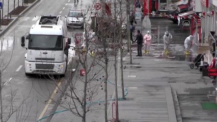 Ana cadde ve sokakların dezenfeksiyonu yapıldı