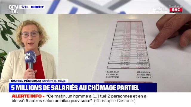 Un salarié sur quatre est au chômage partiel , précise Muriel Pénicaud, ministre du Travail
