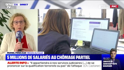 Muriel Pénucaud: "On contrôlera et sanctionnera les entreprises qui font télétravailler leur salariés et qui les déclarent en chômage partiel"