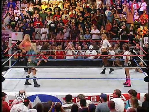WWE Great American Bash 2006 - Kristal Marshall vs Michelle McCool vs Jillian Hall vs Ashley Massaro (Bra & Panties Match)