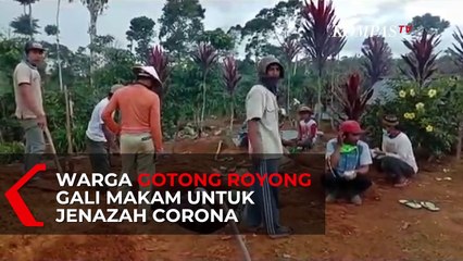 Warga Gotong Royong Gali Makam Untuk Jenazah Terinfeksi Corona