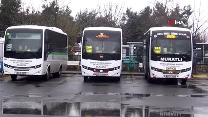 Tekirdağ'da toplu taşıma durduruldu