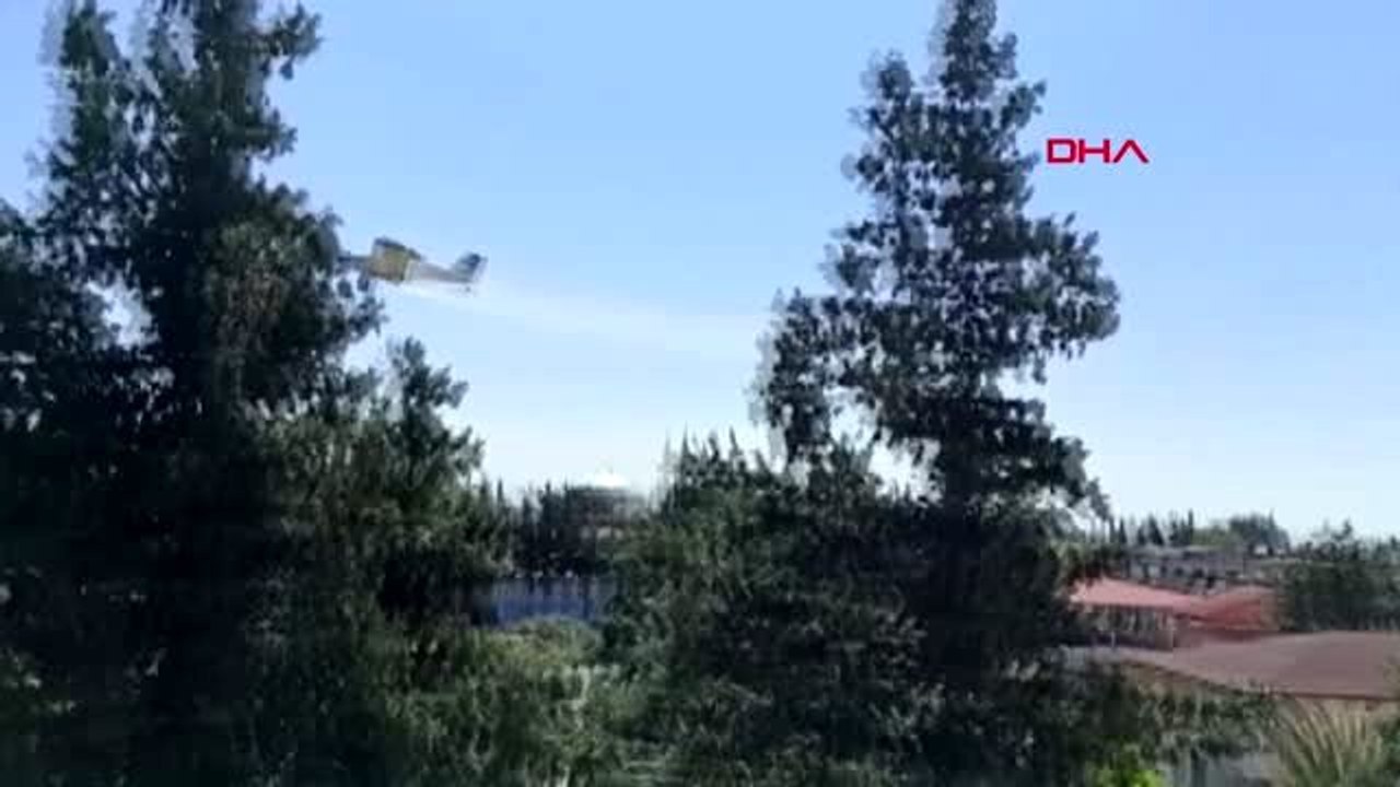 HATAY Kumlu'da helikopterli dezenfeksiyon çalışması