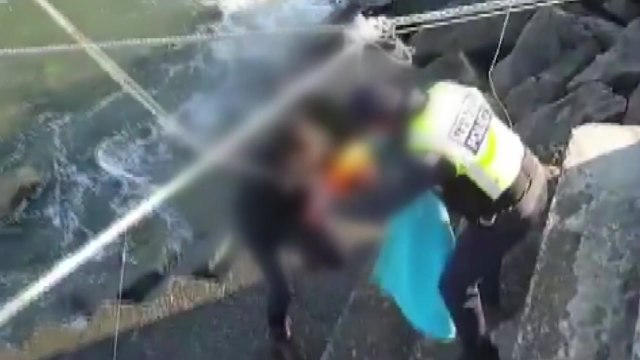 당진서 일가족 3명 탄 승용차 바다로 추락...모두 구조 / YTN