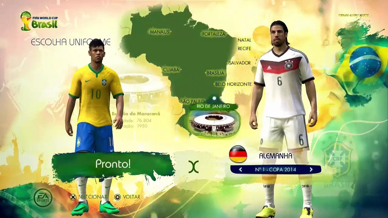 BRASIL X ALEMANHA - FIFA WORLD CUP BRASIL 2014 - COPA DO MUNDO - FINAL JOGO 7  - PS3