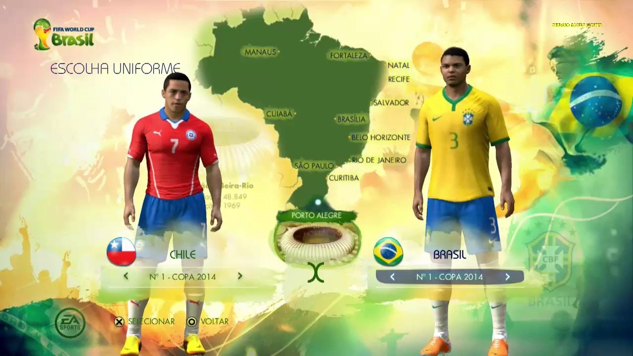 BRASIL X CHILE - FIFA WORLD CUP BRASIL 2014 - COPA DO MUNDO - OITAVAS DE FINAIS JOGO 4  - PS3
