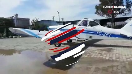 Tarım ilaçlama uçağıyla dezenfekte çalışması!