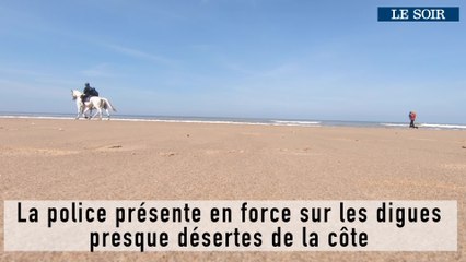 Vacances de Pâques: la police présente en force sur les digues presque désertes de la côte