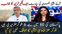 What is the opinion of Jahangir Tareen on Sugar, flour crisis report?