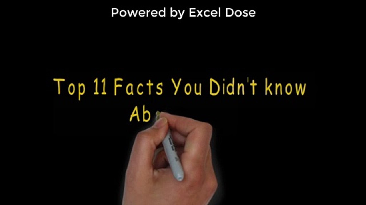 Excel Interesting and Unknown Facts You Should Know│Little Known Facts About Microsoft Excel