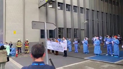 Homenaje a la sanitaria muerta en Imq zorrozaurre