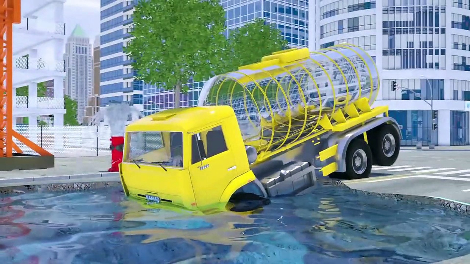 Street Vehicles Contruction Truck Assembly Water Tank Tires Heavy Vehicles  Cartoon - video Dailymotion