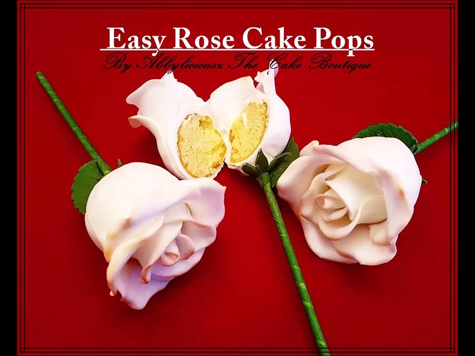 How to make a Rose Flower Cake Pop - Abbyliciousz The Cake Boutique