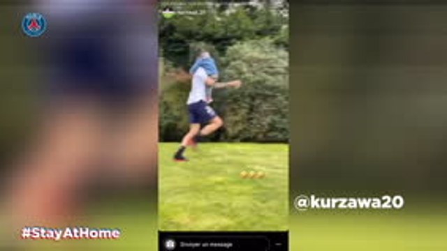 PSG players busy on social media with no football to play