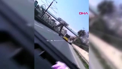 SULTANGAZİ'DE TEK TEKER KAZASI KAMERADA